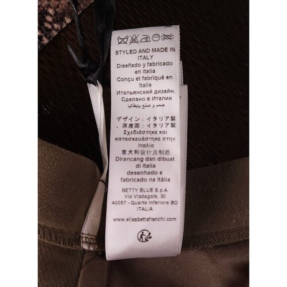 Elisabetta Franchi Reptile Panel Mini Skirt 40 US 4 S Brown NWT - Picture 12 of 13